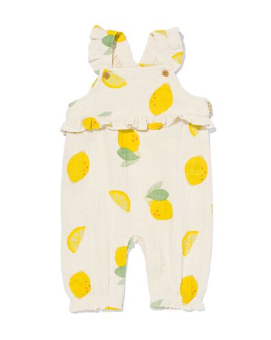 Newborn-Strampler, Musselin, Zitronen ecru - HEMA