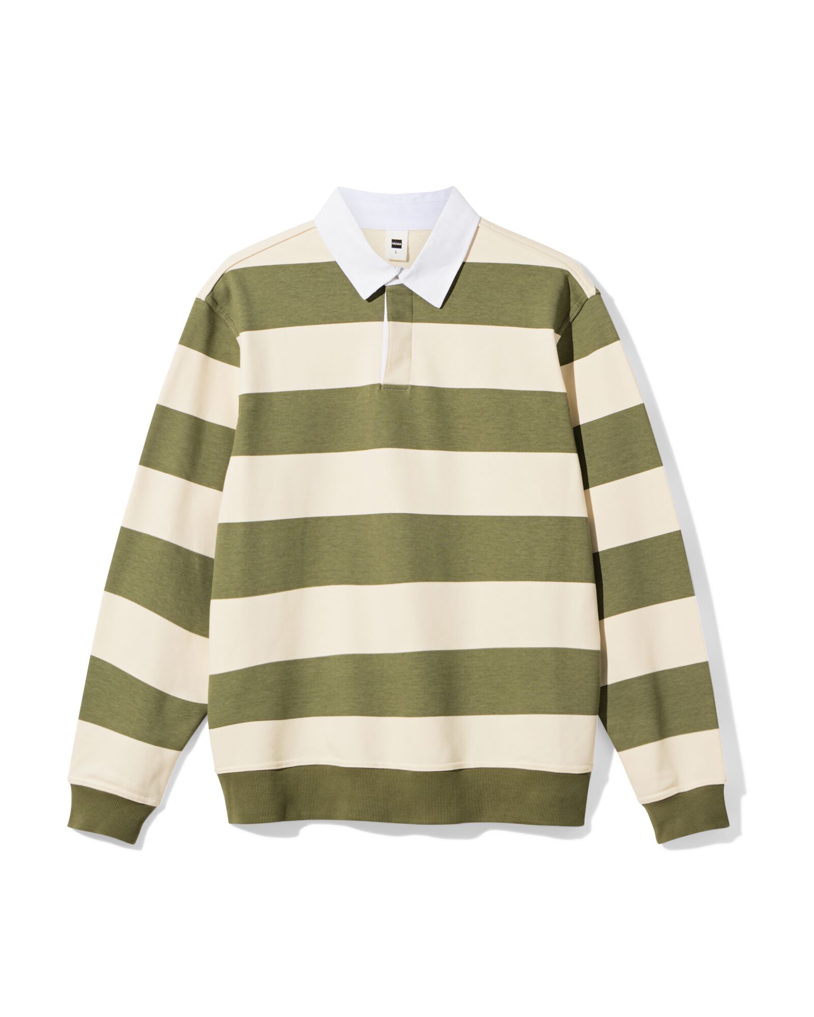 pull homme Sammy tissu sweatshirt rayures vert moyen vert moyen - 2130420MIDGREEN - HEMA