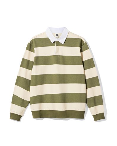 pull homme Sammy tissu sweatshirt rayures vert moyen vert moyen - 2130420MIDGREEN - HEMA