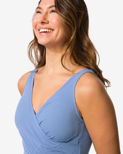 Damen-Badeanzug Fiona, figurfreundliche Passform, Strukturgewebe hellblau hellblau - 22360660LIGHTBLUE - HEMA