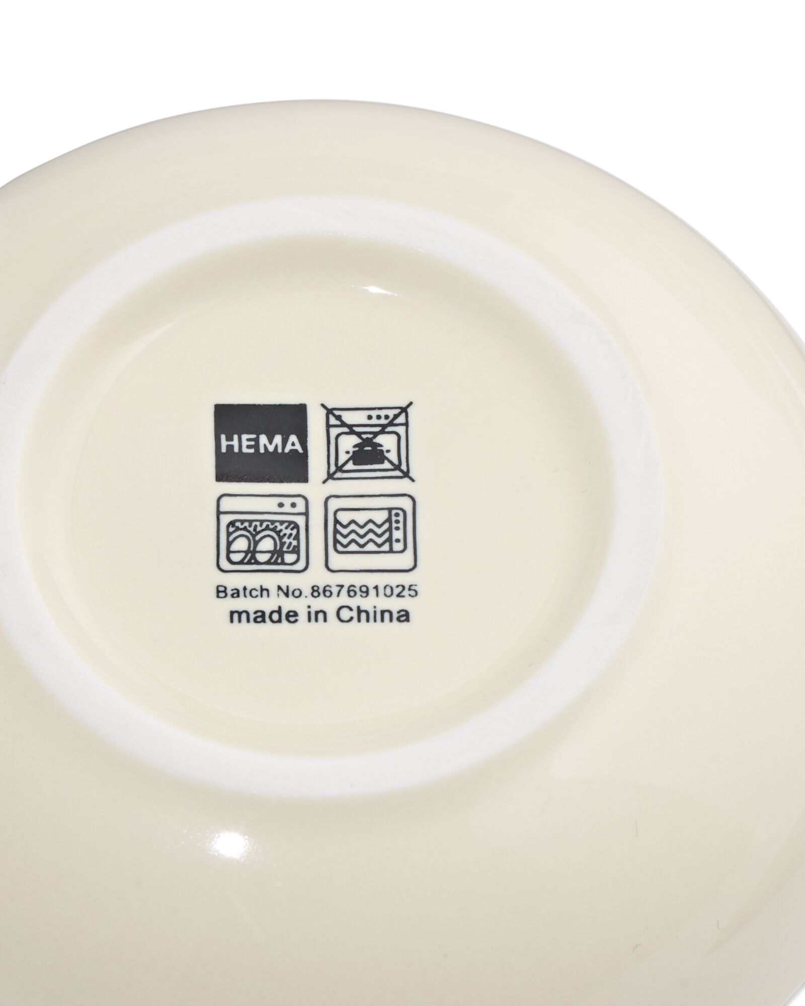 mini-bol ⌀8x2,5cm KNAP new bone jaune - 9650413 - HEMA