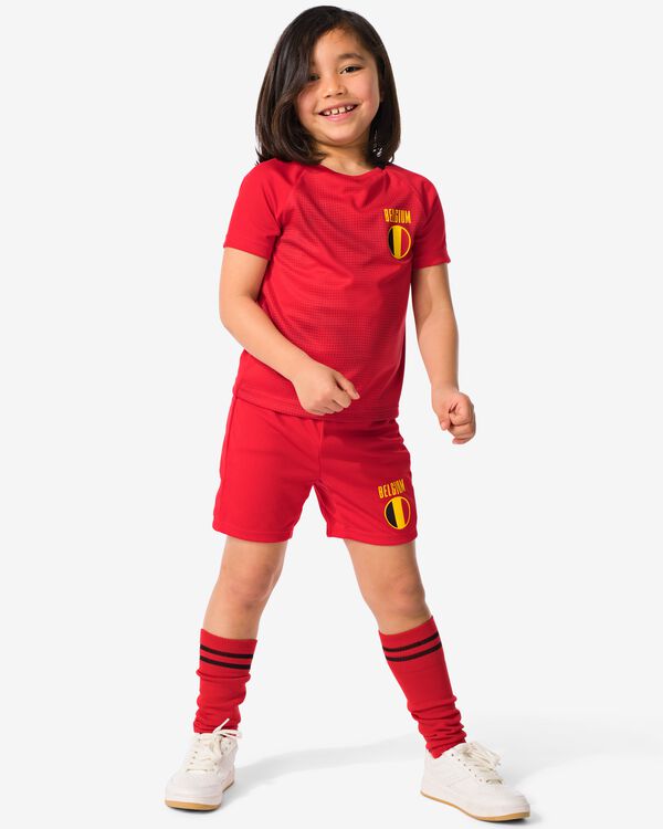 kinder korte sportbroek België rood rood - 36030616RED - HEMA