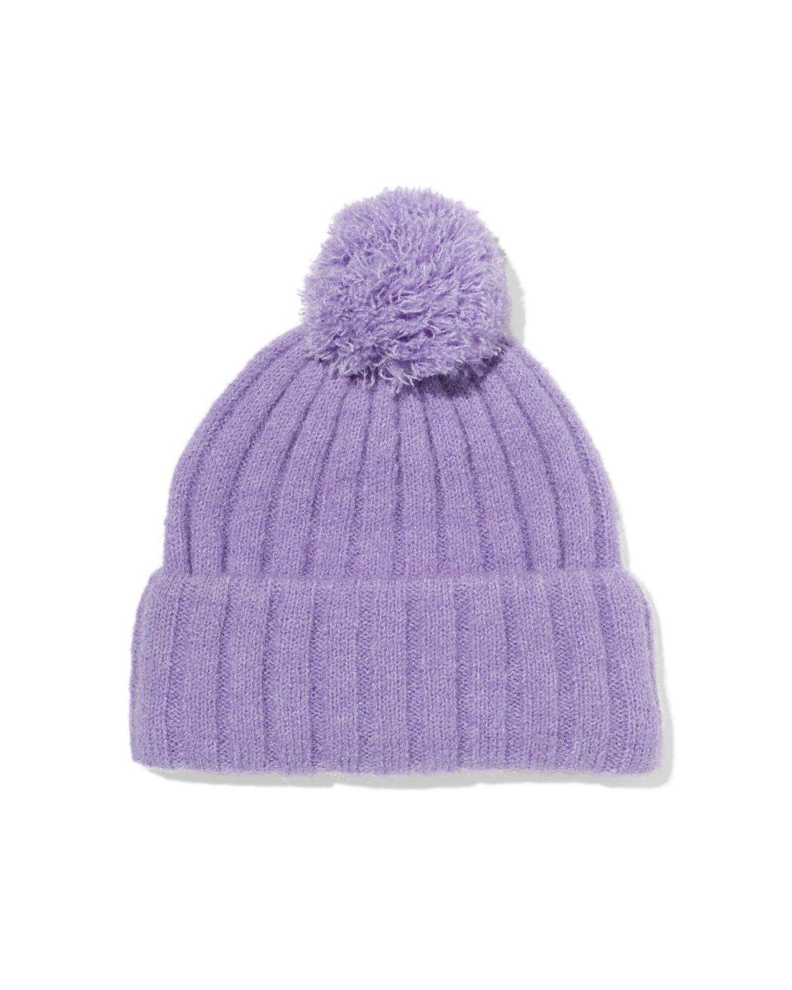 kinder beanie pompon lila lila - 16700250LILAC - HEMA