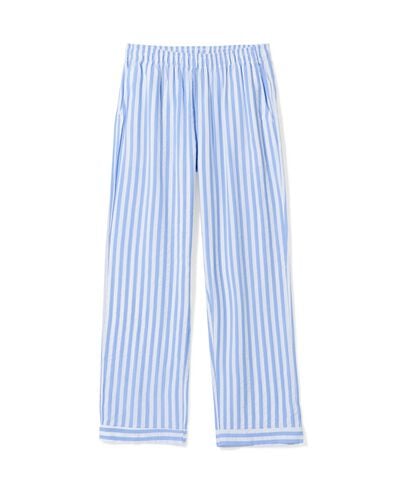 damespyjamabroek seersucker strepen blauw blauw - 23401750BLUE - HEMA