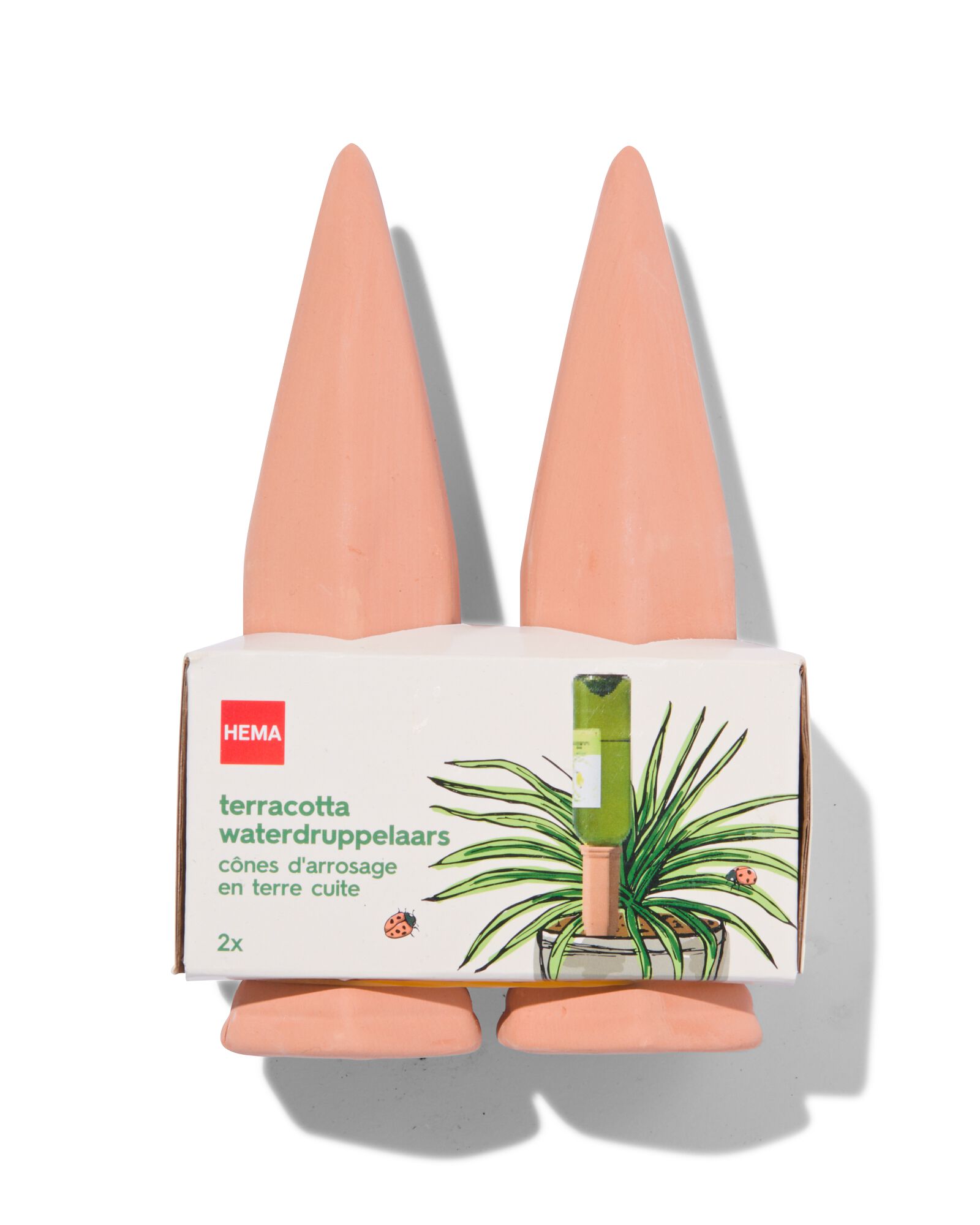 waterdruppelaar terra cotta 18cm 2 stuks - 41830339 - HEMA