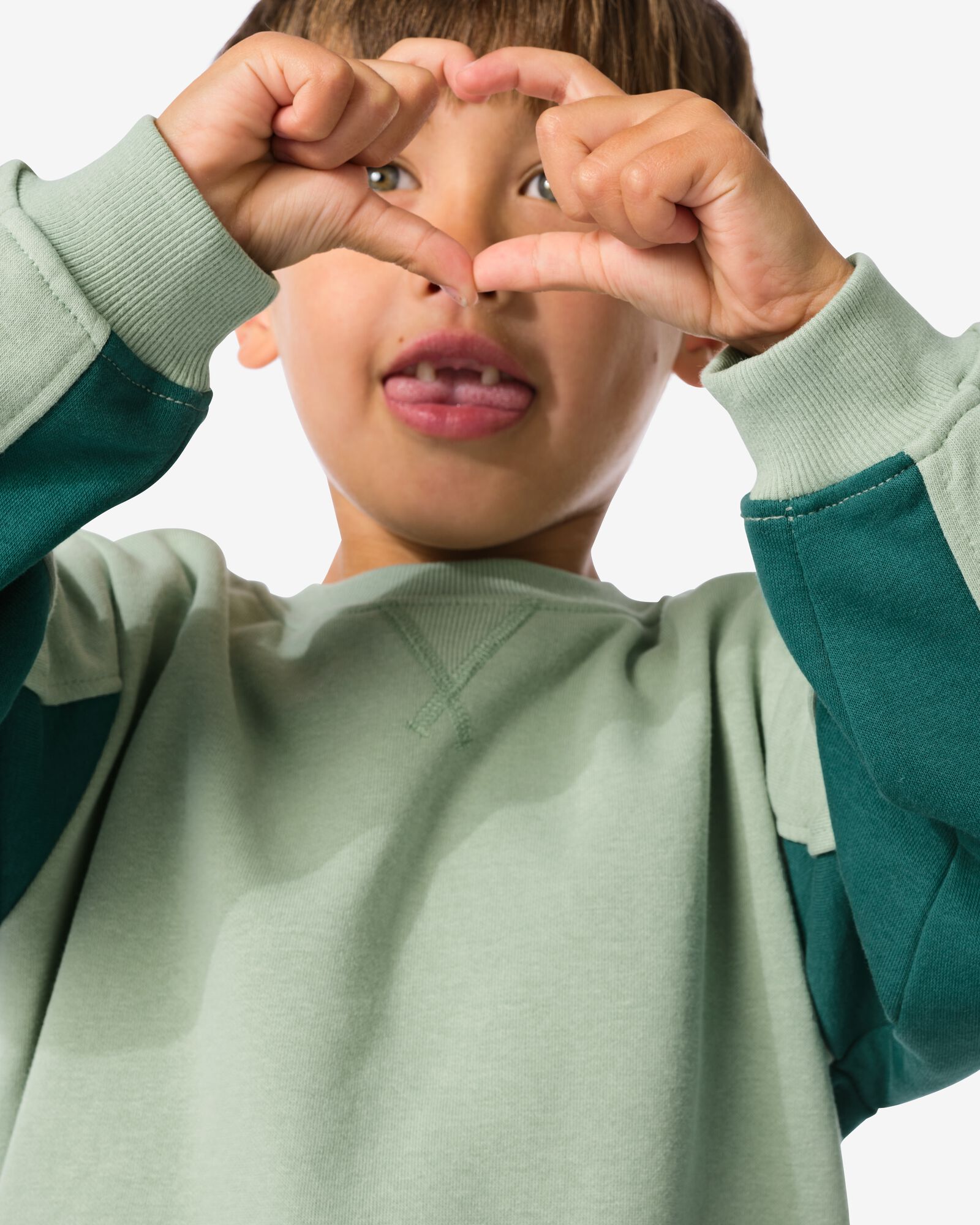 pull colorblock vert - 30788701GREEN - HEMA