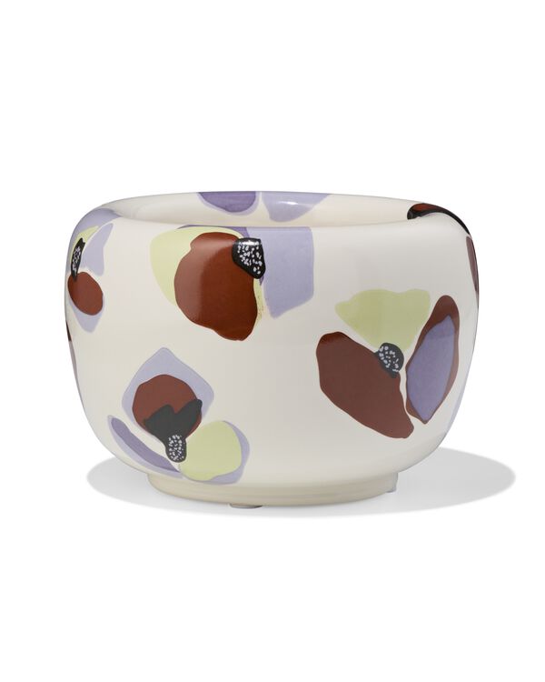 bloempot ⌀14.5x10.5cm keramiek klaproos - 13326000 - HEMA