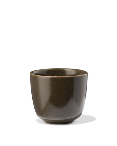 espressokopje 90ml Puur aardewerk donkerbruin - 80660324 - HEMA