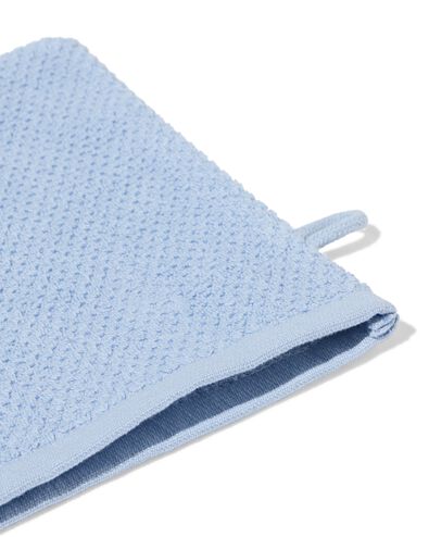 tweedekans washand 16x21cm recycled katoen lichtblauw - 5200237 - HEMA