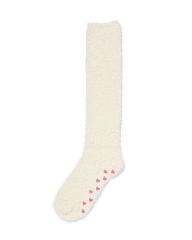 chaussettes hautes femme taille 36-41 c&oelig;urs cr&egrave;me - 61100259 - HEMA
