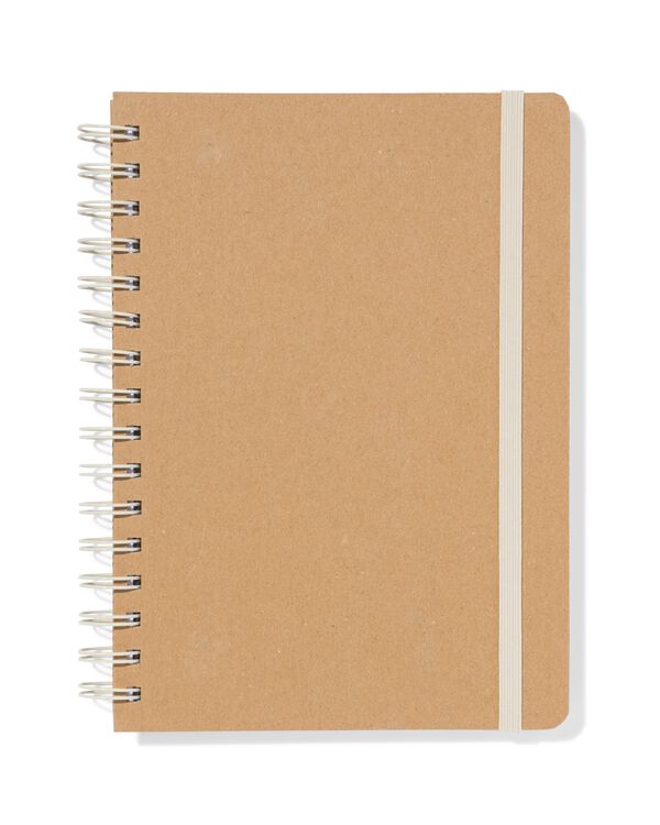 carnet A5 lignes kraft - 14120127 - HEMA