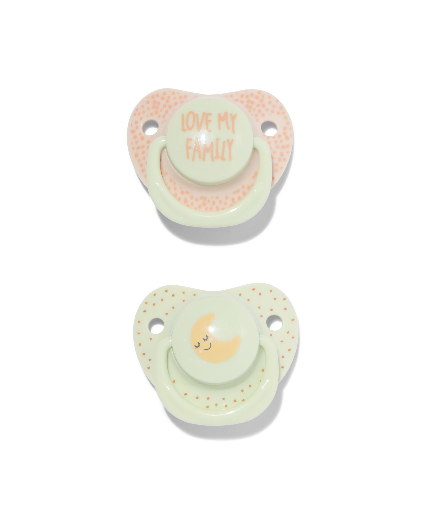 sucettes avec c&ocirc;t&eacute; plat lune 0-6m - 33508350 - HEMA