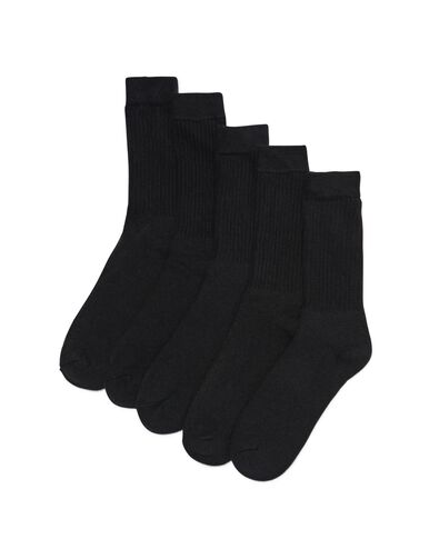 5er-Pack Herren-Sportsocken schwarz schwarz - 1000010439 - HEMA