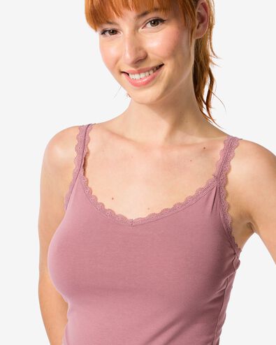 d&eacute;bardeur femme coton vieux rose - 19671045OLDPINK - HEMA