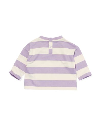 t-shirt bébé rayures non blanchi violet 98 - 33193447 - HEMA
