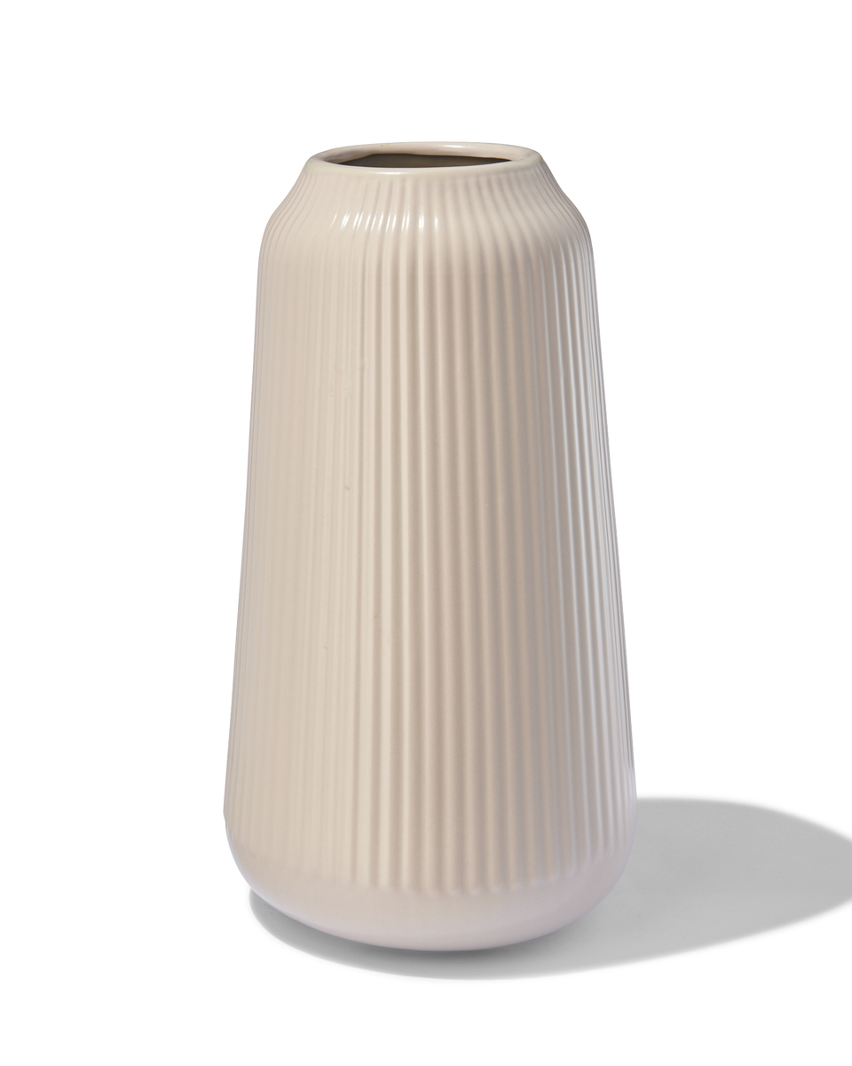 Vase, Ø 16 x 30 cm, Keramik, cremeweiß - 13322011 - HEMA