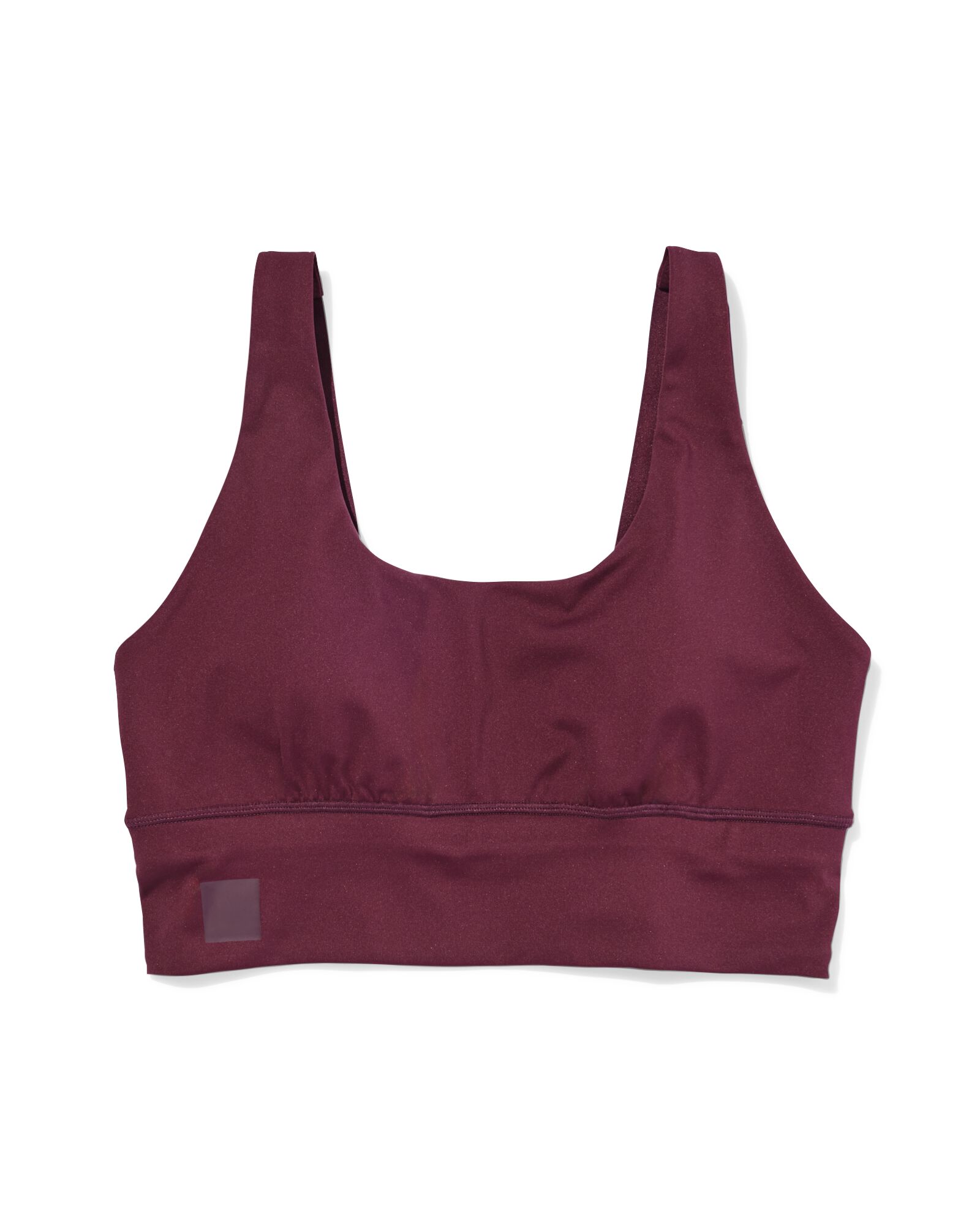 sportbh light support zonder beugel bordeauxrood bordeauxrood - 21700346BURGUNDYRED - HEMA