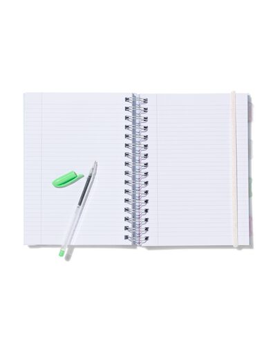 cahier &agrave; spirale 4-en-1 A5 lignes - 14102215 - HEMA