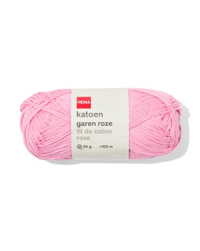 Baumwollgarn, 50 g, 105 m, Rosa - 60702862 - HEMA