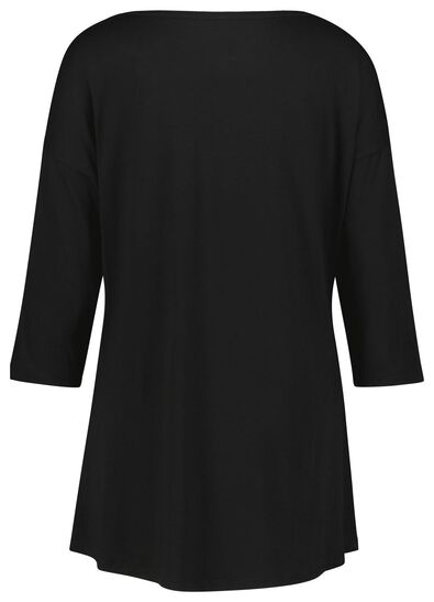 t-shirt de nuit femme viscose noir - 1000025107 - HEMA