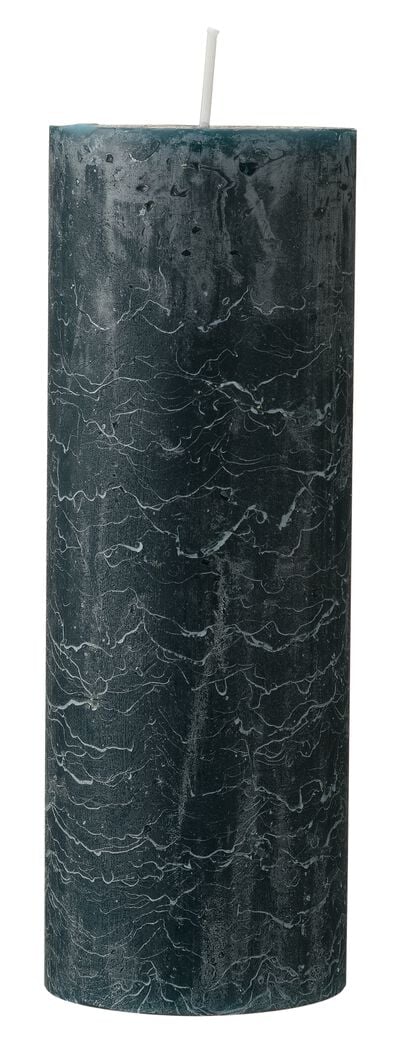 rustikale Kerze, 7 x 19 cm dunkelgrün 7 x 19 - 13501870 - HEMA
