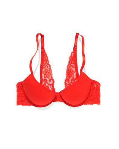 soutien-gorge push-up pr&eacute;form&eacute; avec armatures rouge - 21870180RED - HEMA