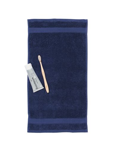 serviettes de bain - qualité supérieure bleu nuit petite serviette - 5250389 - HEMA