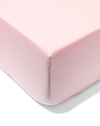 drap-housse 160x200cm coton doux rose p&acirc;le - 5160038 - HEMA