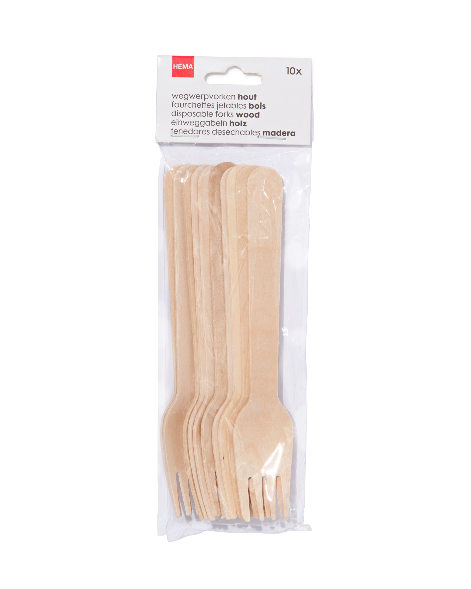 fourchettes en bois 10 pcs - 14200500 - HEMA