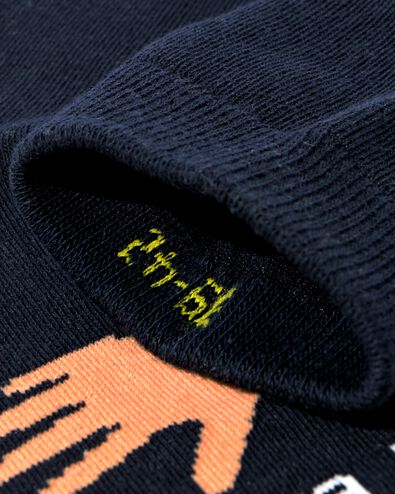 sokken met katoen big hug donkerblauw - 4124140DARKBLUE - HEMA