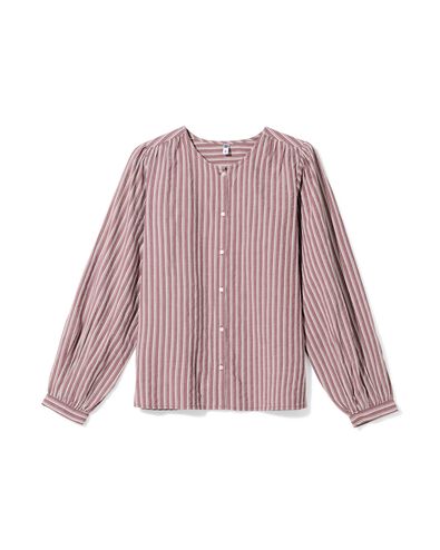Bluse Sally gestreift bordeauxrot bordeauxrot - 36206930BURGUNDYRED - HEMA