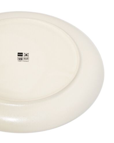 assiette &agrave; d&icirc;ner &Oslash;26cm Puur gla&ccedil;ure r&eacute;active blanc cass&eacute;  - 9650130 - HEMA