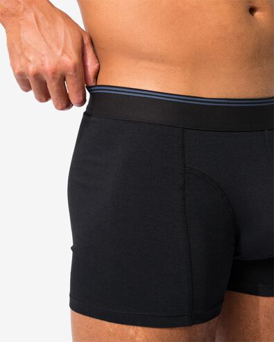2 boxers homme mod&egrave;le court avec bambou noir - 1000012117 - HEMA