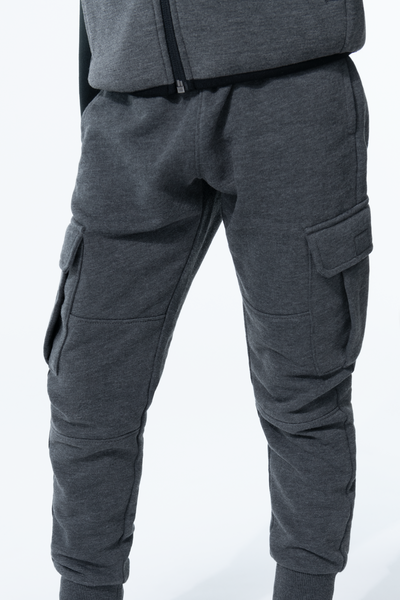 pantalon cargo enfant gris foncé gris foncé - 1000029121 - HEMA