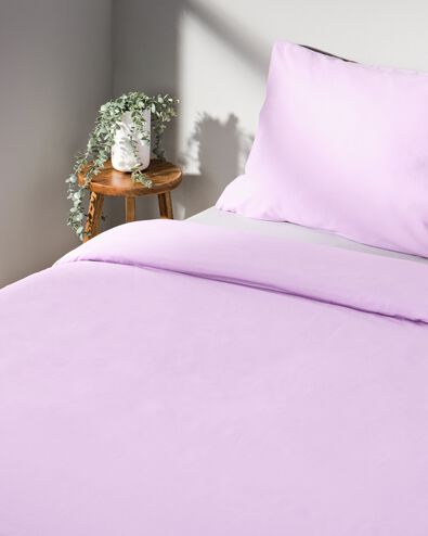 housse de couette 140x200/220 coton doux lilas - 5750076 - HEMA