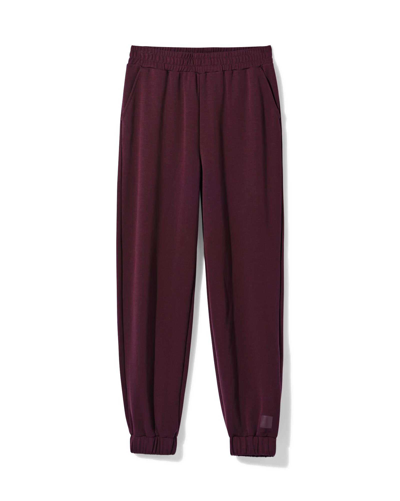 damesjoggingsbroek loose fit bordeauxrood bordeauxrood - 36000452BURGUNDYRED - HEMA