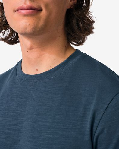 Herren-T-Shirt Jaap aus Slub-Jersey dunkelblau dunkelblau - 2178850DARKBLUE - HEMA
