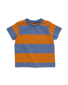 t-shirt bébé à rayures bleu bleu - 1000031035 - HEMA
