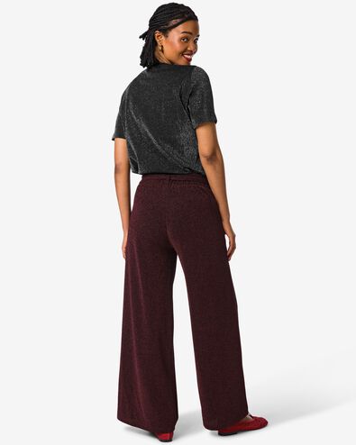 Damenhose im Palazzo-Stil Esther, Glitzerelemente bordeauxrot - 36206180BURGUNDYRED - HEMA