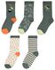 5er-Pack Kinder-Socken, Dinosaurier grün - 1000024596 - HEMA