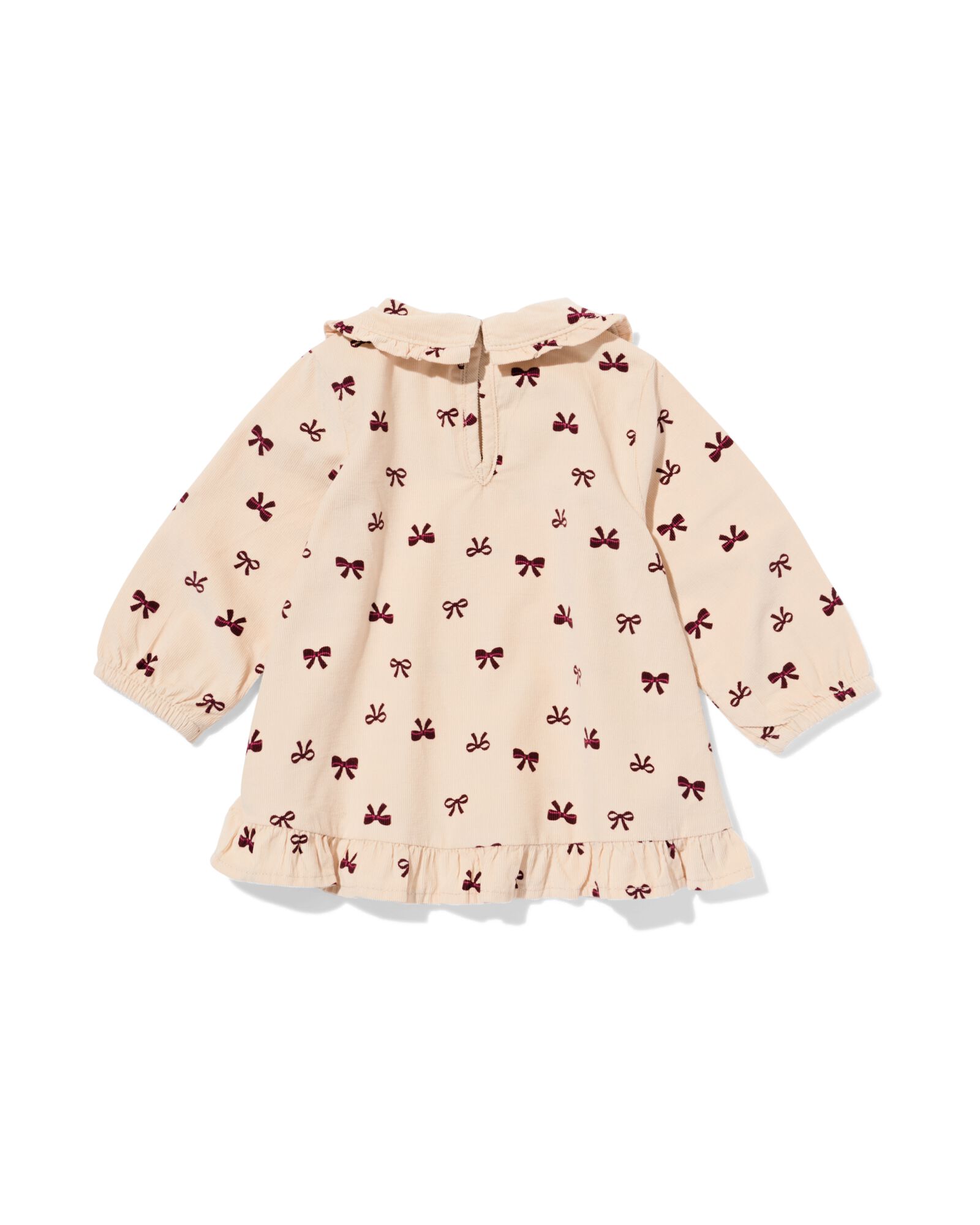 babyjurk rib strikjes ecru - 33048770ECRU - HEMA