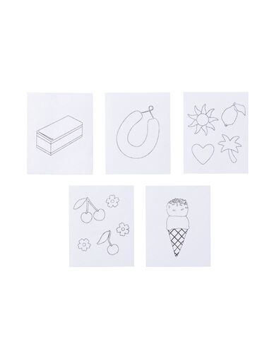 motifs de broderie solubles dans l'eau - 5 pi&egrave;ces - 60702847 - HEMA