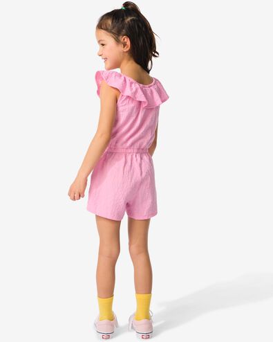 kinder jumpsuit met ruffle roze roze - 30853904PINK - HEMA