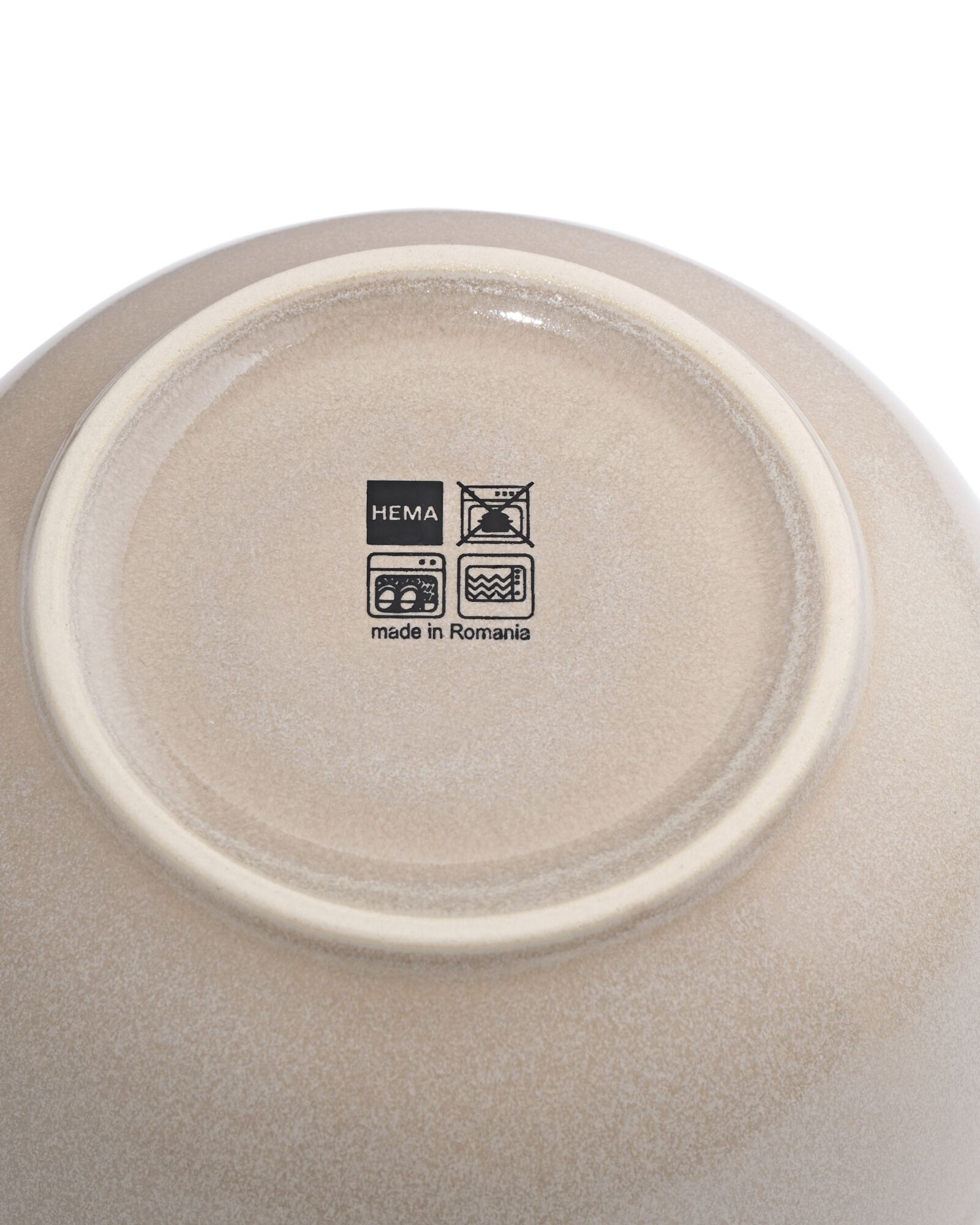 bol &Oslash;14cm PUUR gla&ccedil;ure r&eacute;active beige - 9650134 - HEMA