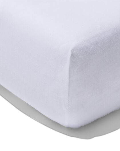 drap-housse coton doux 180x200 blanc - 5190030 - HEMA