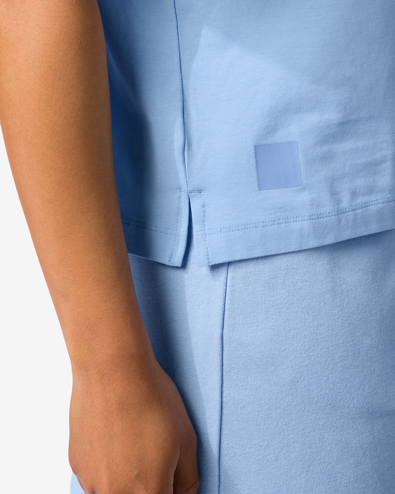 dames T-shirt boxy fit lichtblauw lichtblauw - 36000177LIGHTBLUE - HEMA