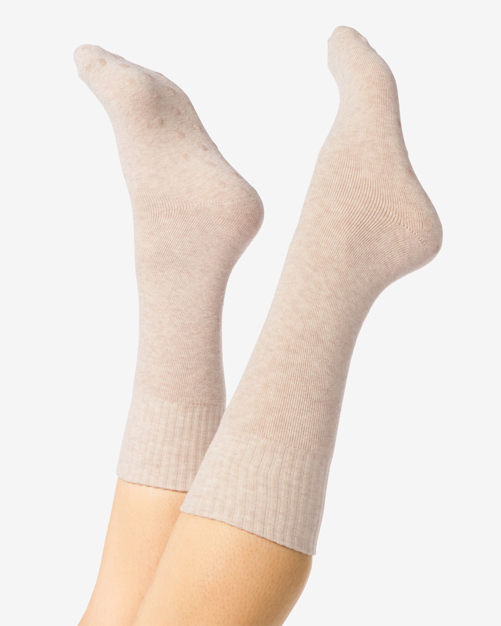 chaussettes d'intérieur homme tissu éponge gris chiné gris chiné - 4180195GREYMELANGE - HEMA