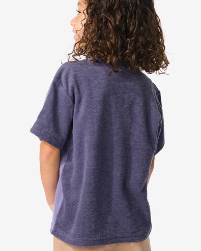 t-shirt enfant tissu éponge violet 110/116 - 30782676 - HEMA