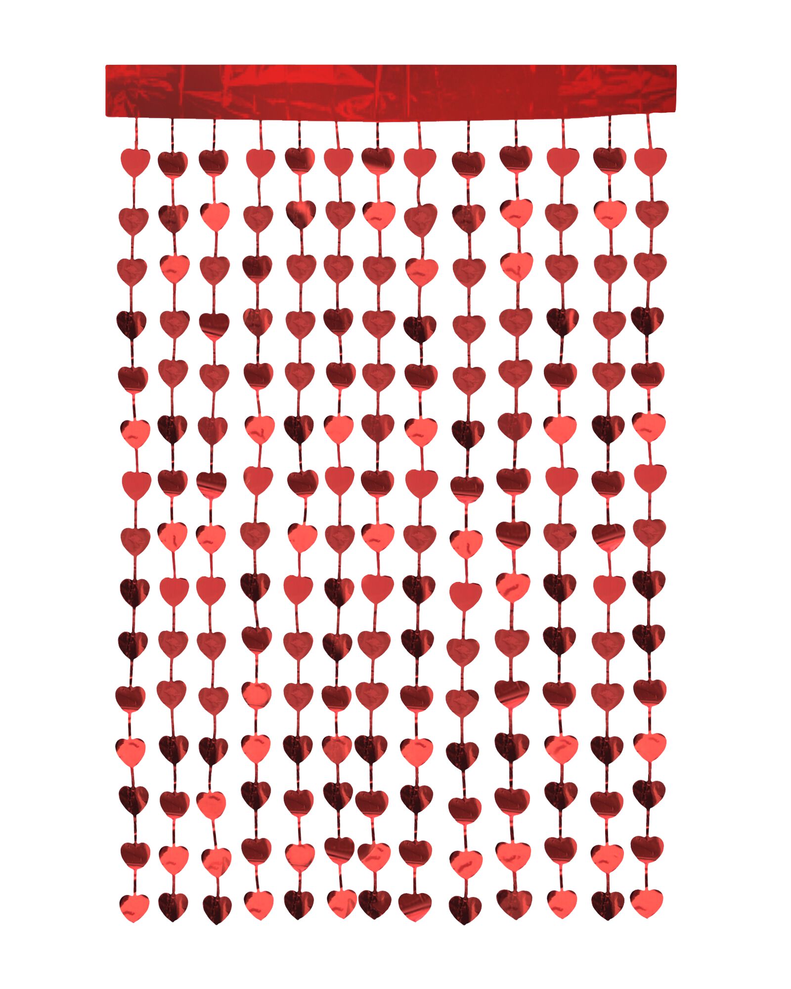 Glitzervorhang Herzen rot - 14250281 - HEMA