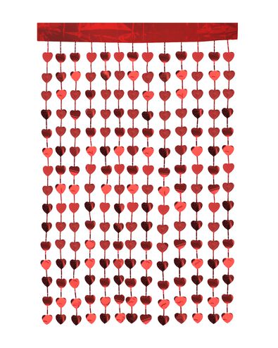 Glitzervorhang Herzen rot - 14250281 - HEMA